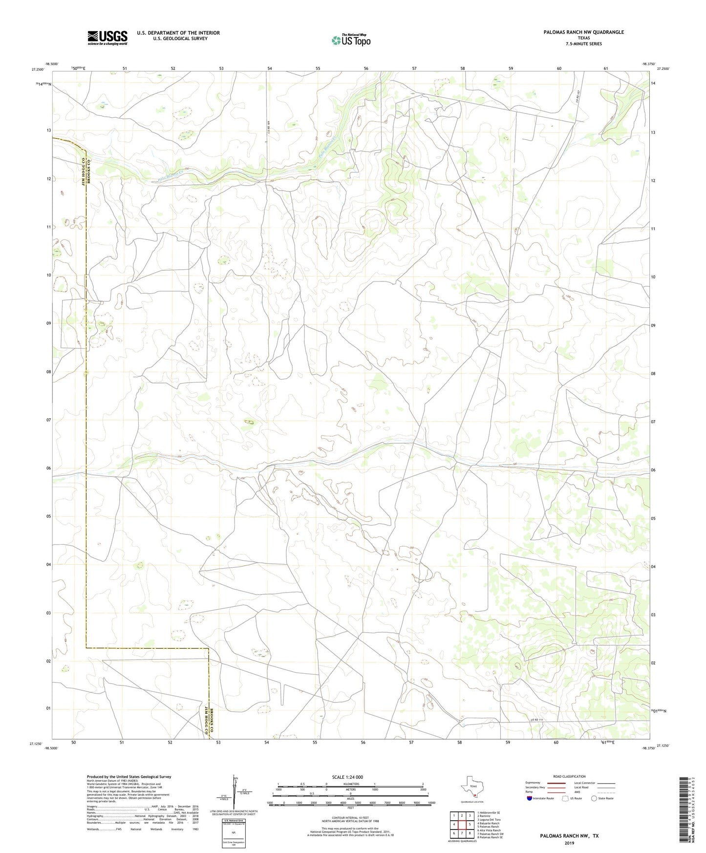 Palomas Ranch NW Texas US Topo Map Image