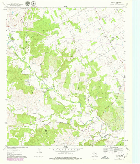 Classic USGS Paluxy Texas 7.5'x7.5' Topo Map Image