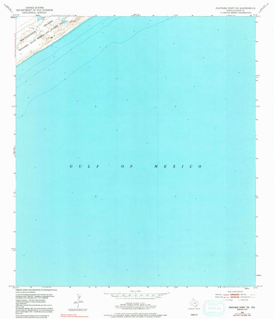 Classic USGS Panther Point NE Texas 7.5'x7.5' Topo Map Image