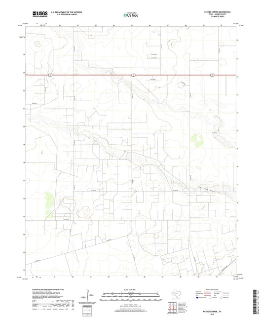 Paynes Corner Texas US Topo Map Image