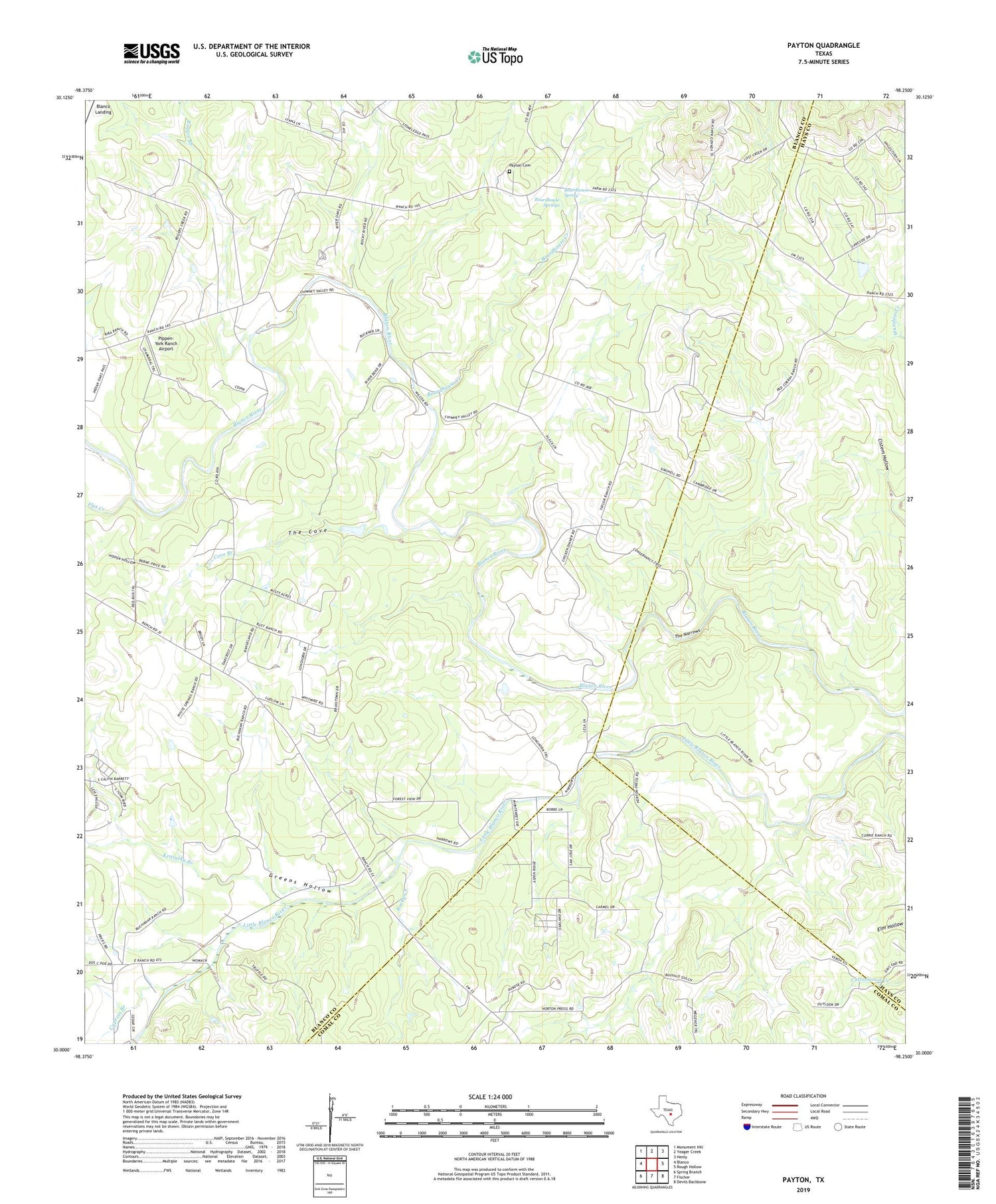 Payton Texas US Topo Map Image