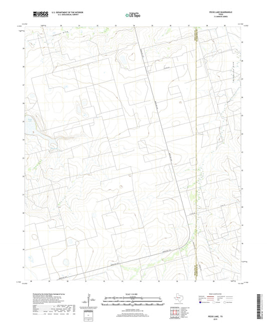 Pecks Lake Texas US Topo Map Image