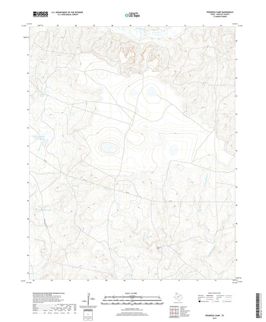 Pedarosa Camp Texas US Topo Map Image