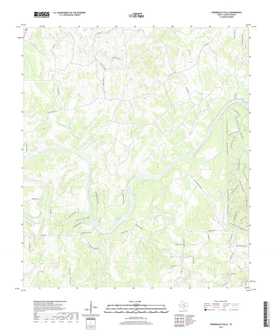 Pedernales Falls Texas US Topo Map Image