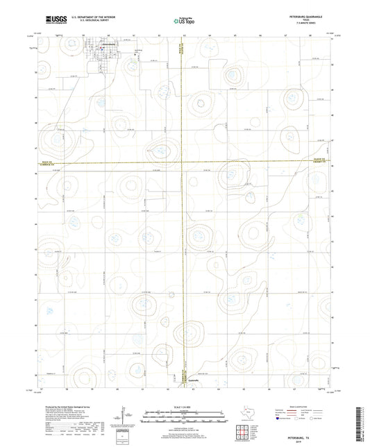 Petersburg Texas US Topo Map Image