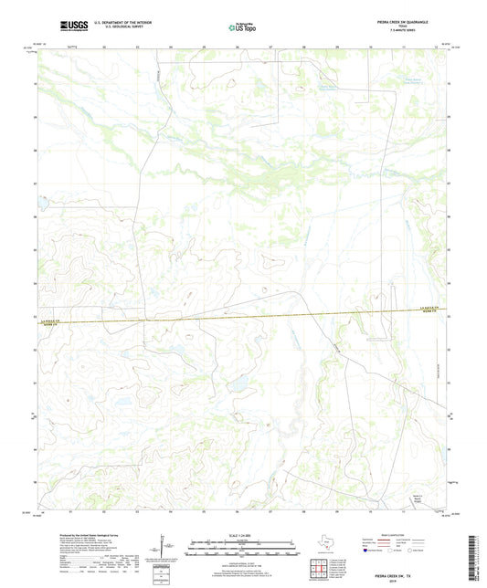 Piedra Creek SW Texas US Topo Map Image