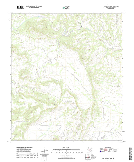Pine Mountain East Texas US Topo Map Image