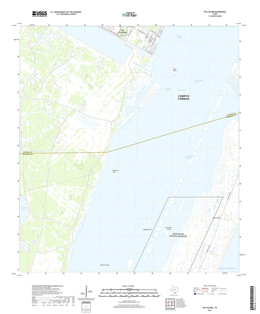 Pita Island Texas US Topo Map Image