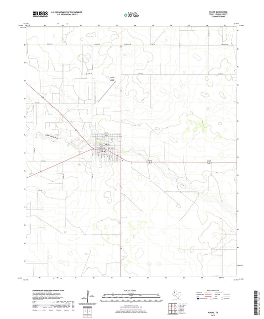 Plains Texas US Topo Map Image