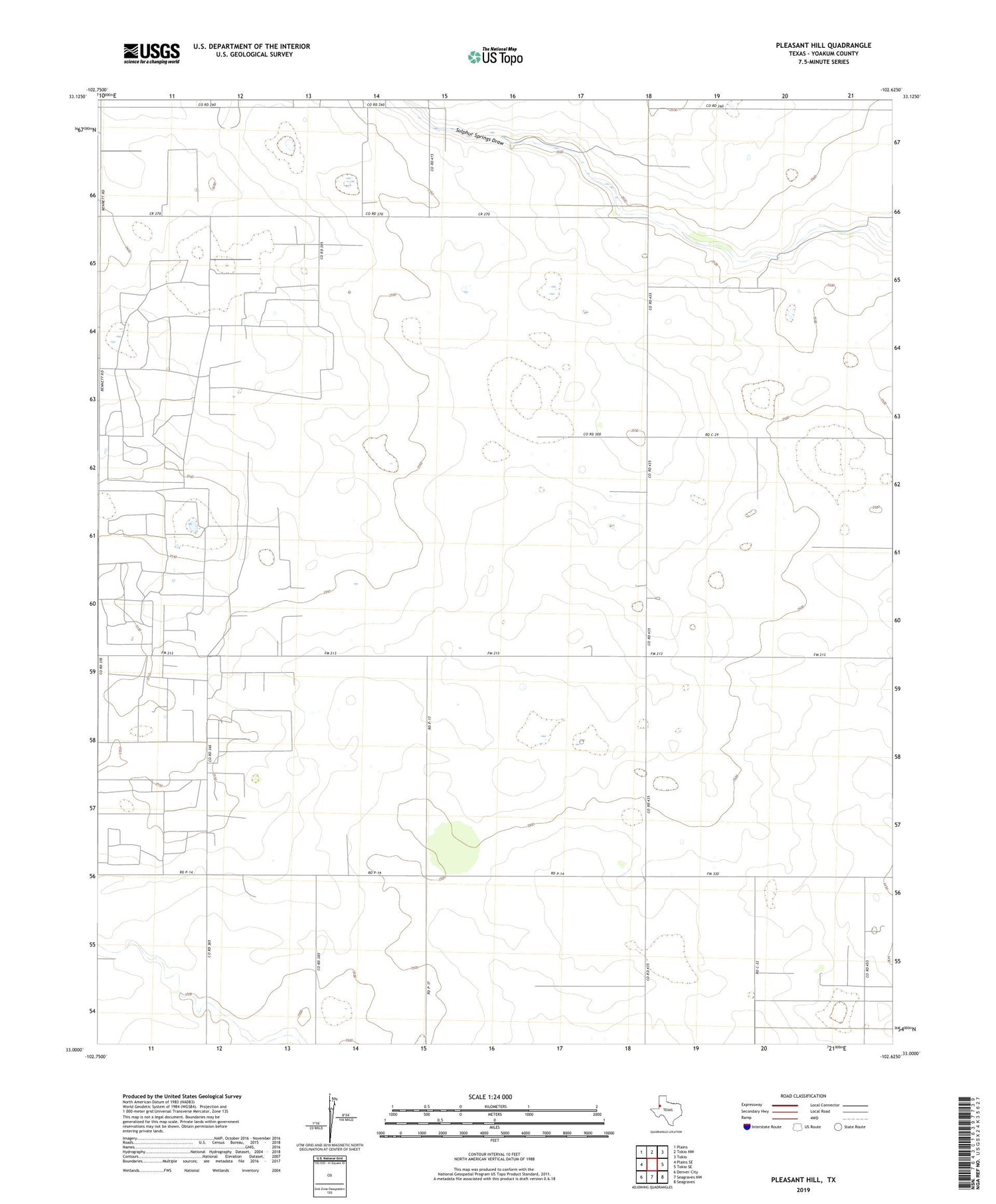 Pleasant Hill Texas US Topo Map Image