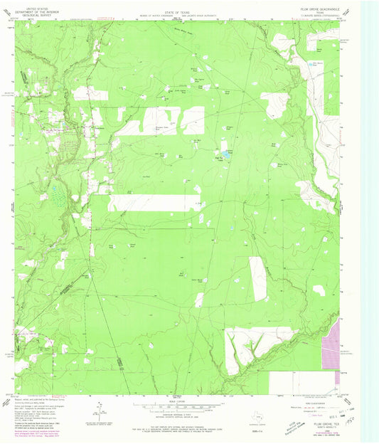 Classic USGS Plum Grove Texas 7.5'x7.5' Topo Map Image
