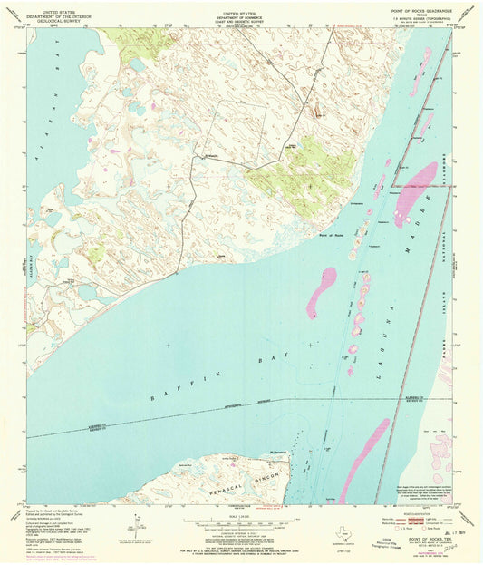 Classic USGS Point of Rocks Texas 7.5'x7.5' Topo Map Image