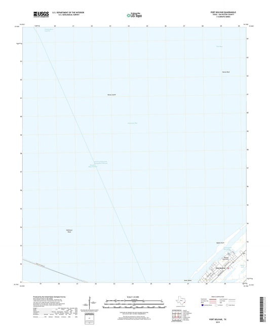 Port Bolivar Texas US Topo Map Image