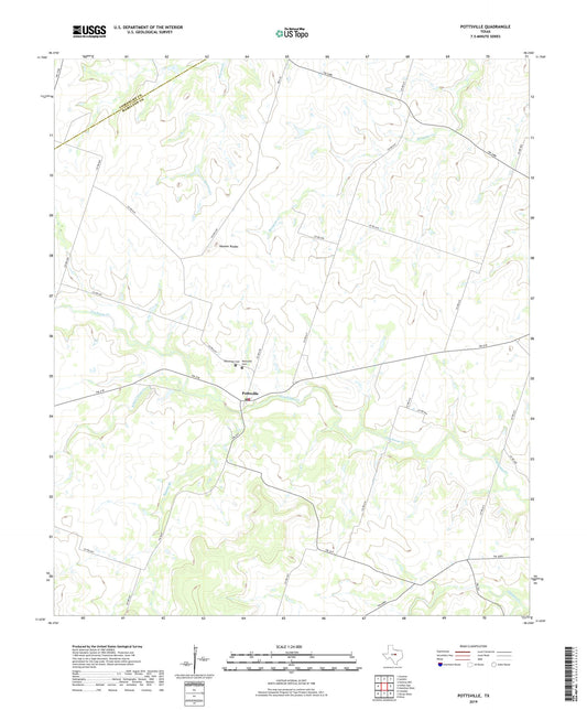 Pottsville Texas US Topo Map Image