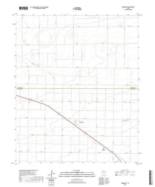 Progress Texas US Topo Map Image
