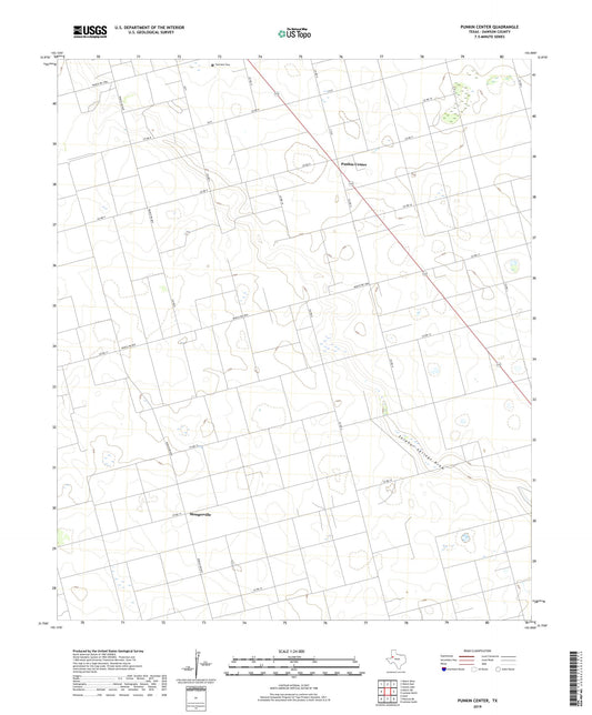 Punkin Center Texas US Topo Map Image