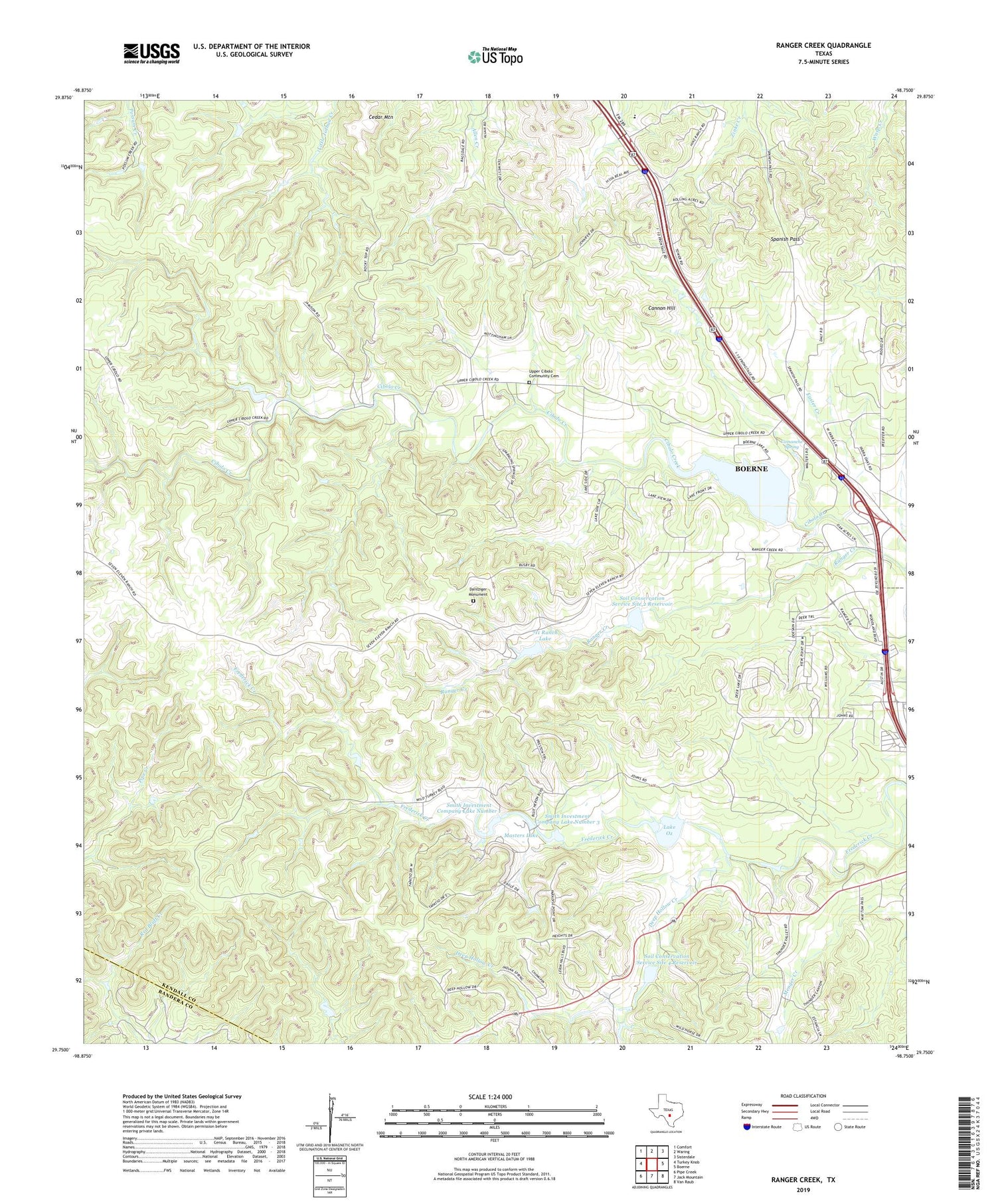 Ranger Creek Texas US Topo Map Image