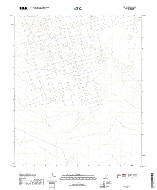 Red Lakes Texas US Topo Map Image