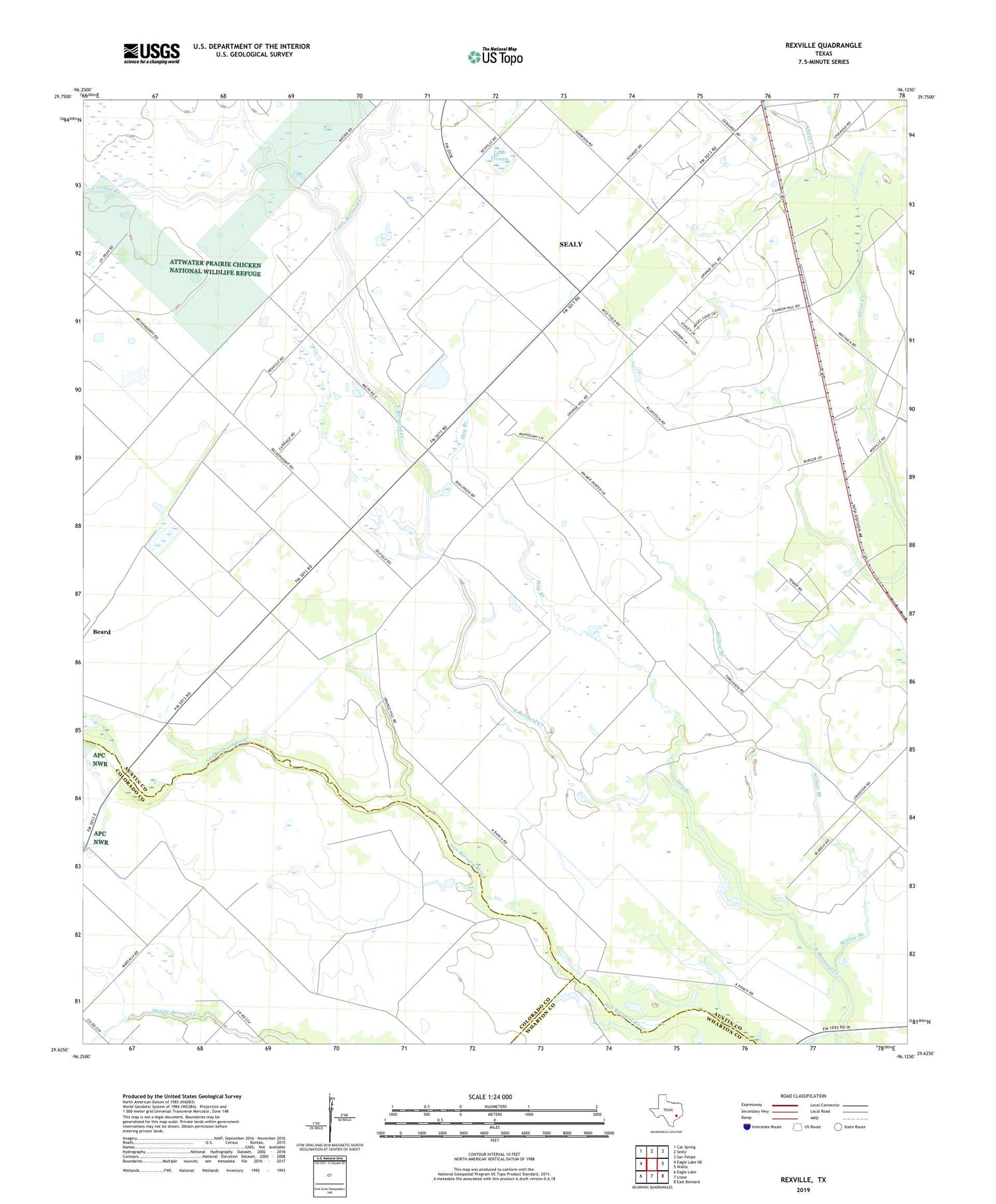 Rexville Texas US Topo Map Image