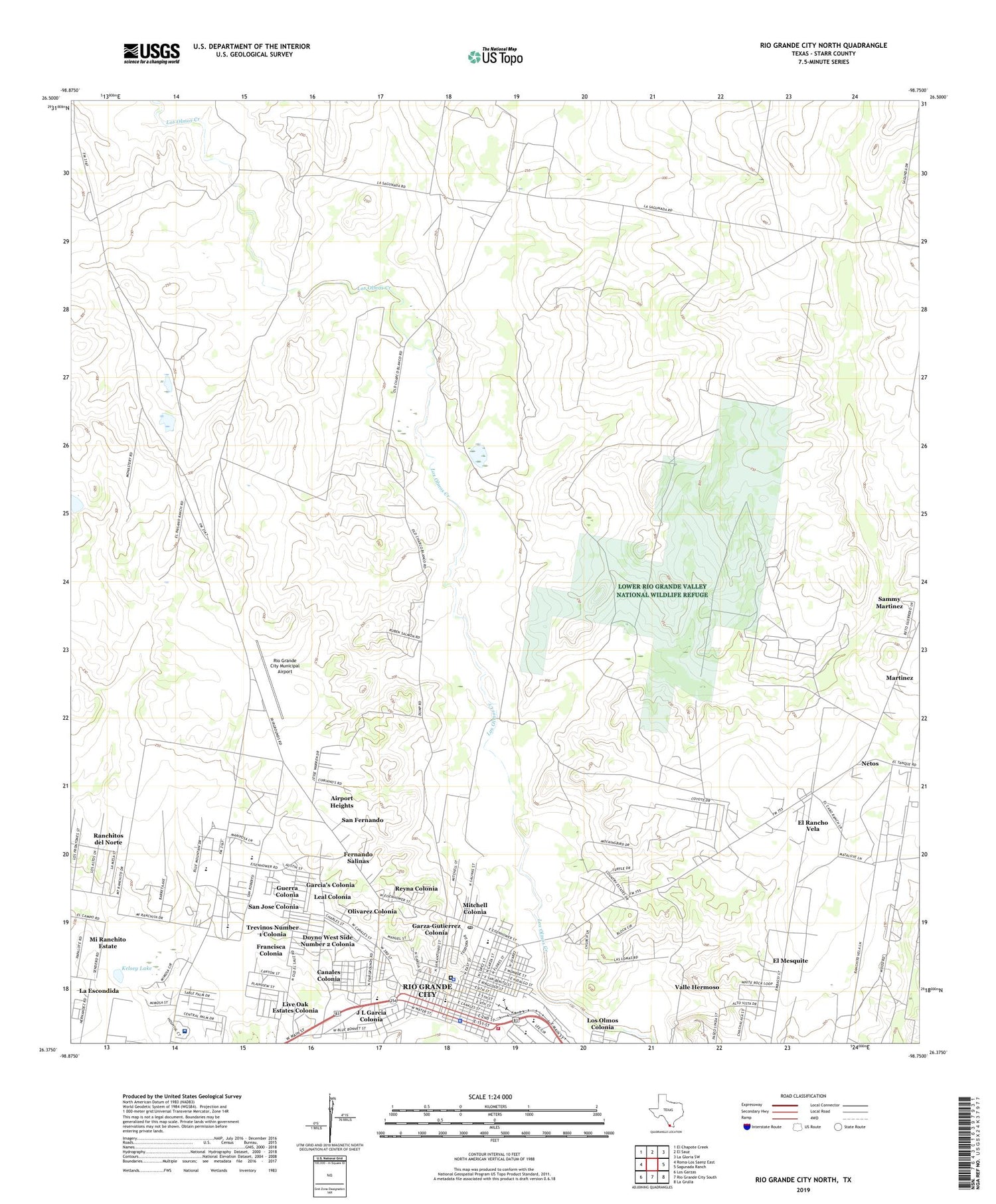 Rio Grande City North Texas US Topo Map Image