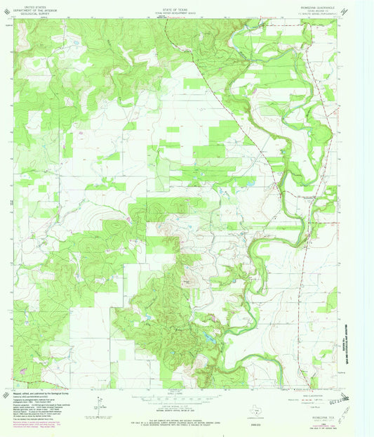 Classic USGS Riomedina Texas 7.5'x7.5' Topo Map Image