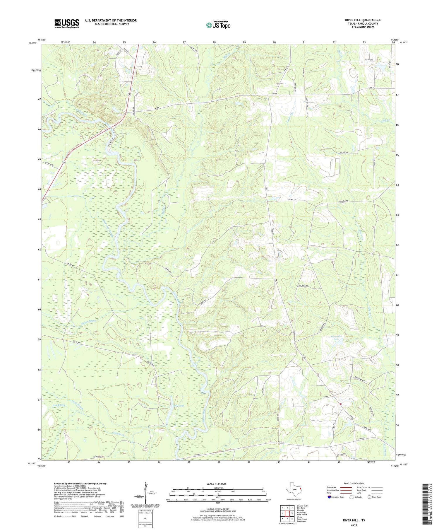 River Hill Texas US Topo Map Image
