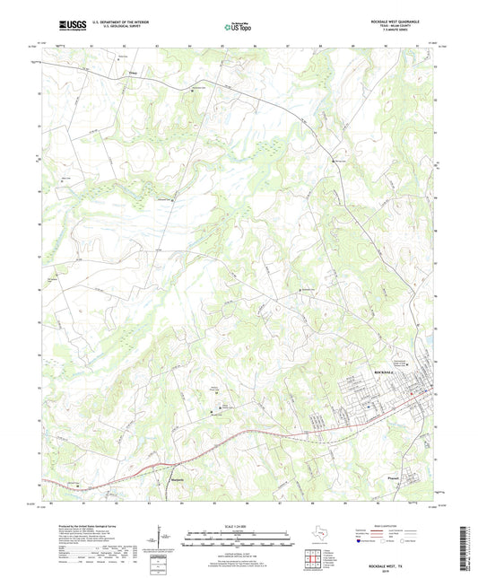 Rockdale West Texas US Topo Map Image