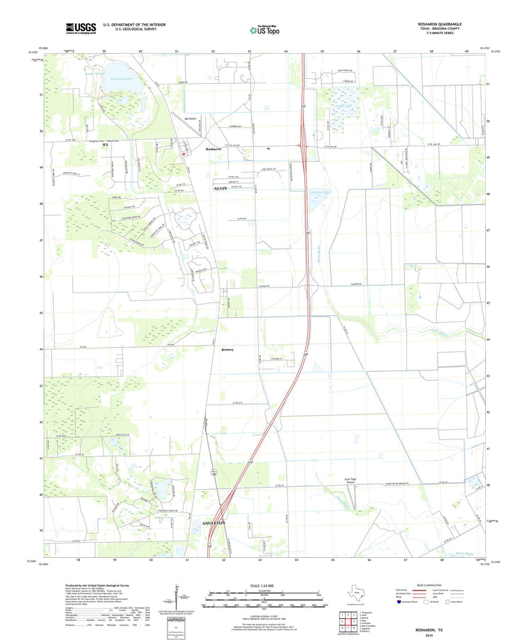 Map Of Rosharon Texas