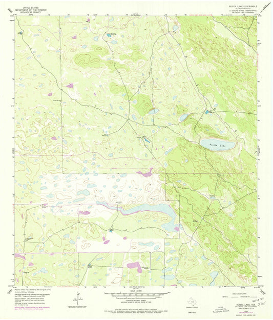 Classic USGS Rosita Lake Texas 7.5'x7.5' Topo Map Image