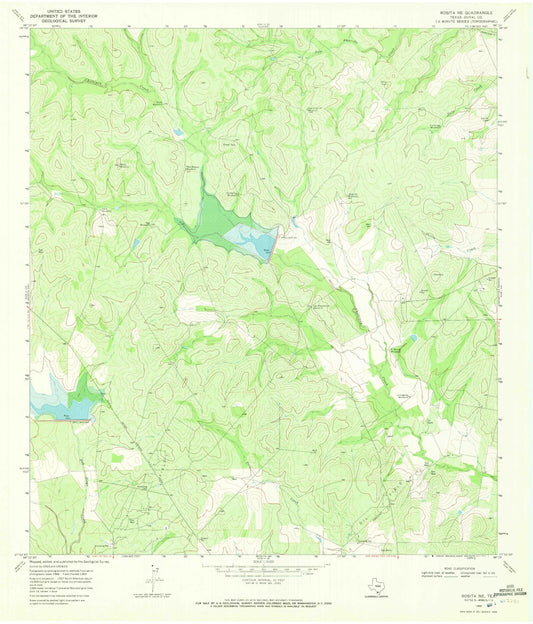 Classic USGS Rosita NE Texas 7.5'x7.5' Topo Map Image