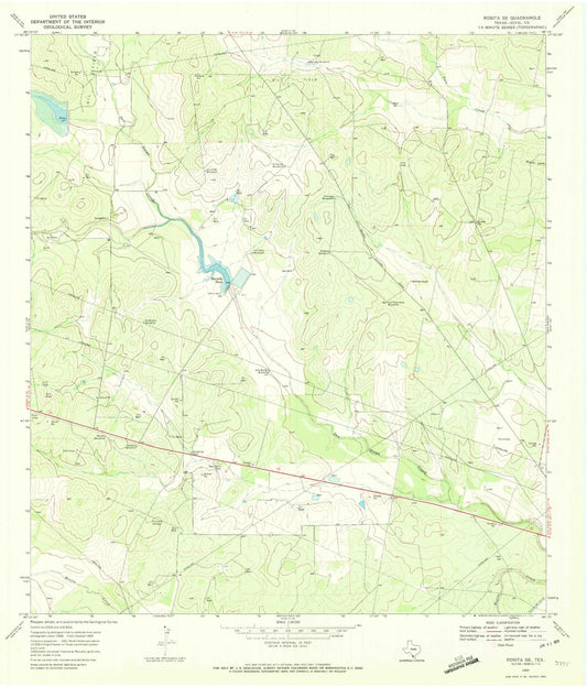 Classic USGS Rosita SE Texas 7.5'x7.5' Topo Map Image