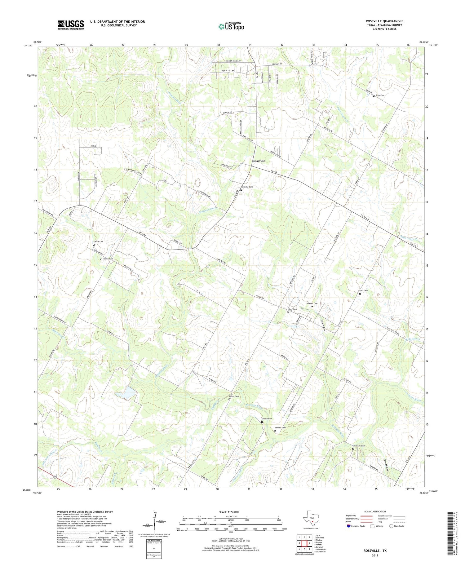 Rossville Texas US Topo Map Image