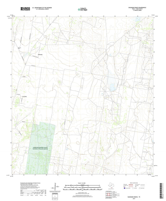 Sagunada Ranch Texas US Topo Map Image