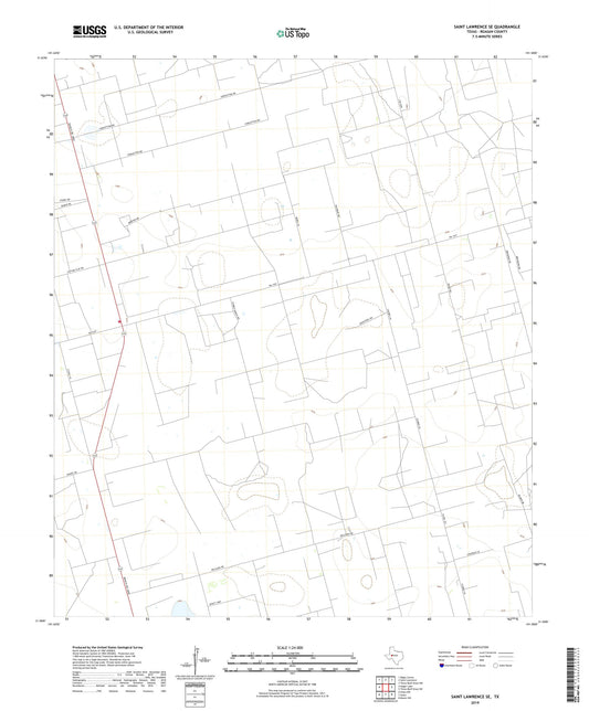 Saint Lawrence SE Texas US Topo Map Image