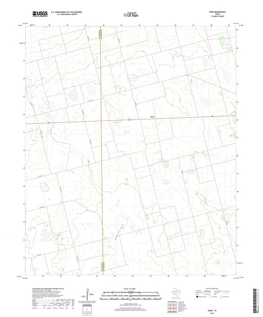 Sand Texas US Topo Map Image