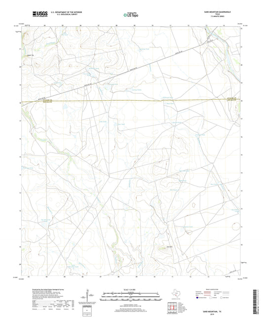 Sand Mountain Texas US Topo Map Image
