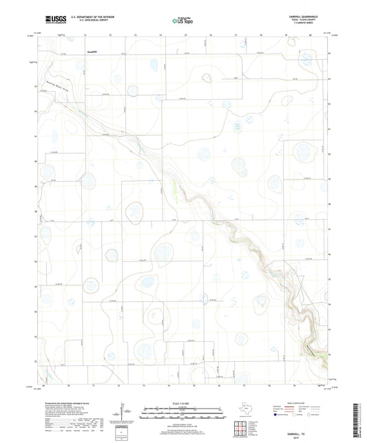 Sandhill Texas US Topo Map Image