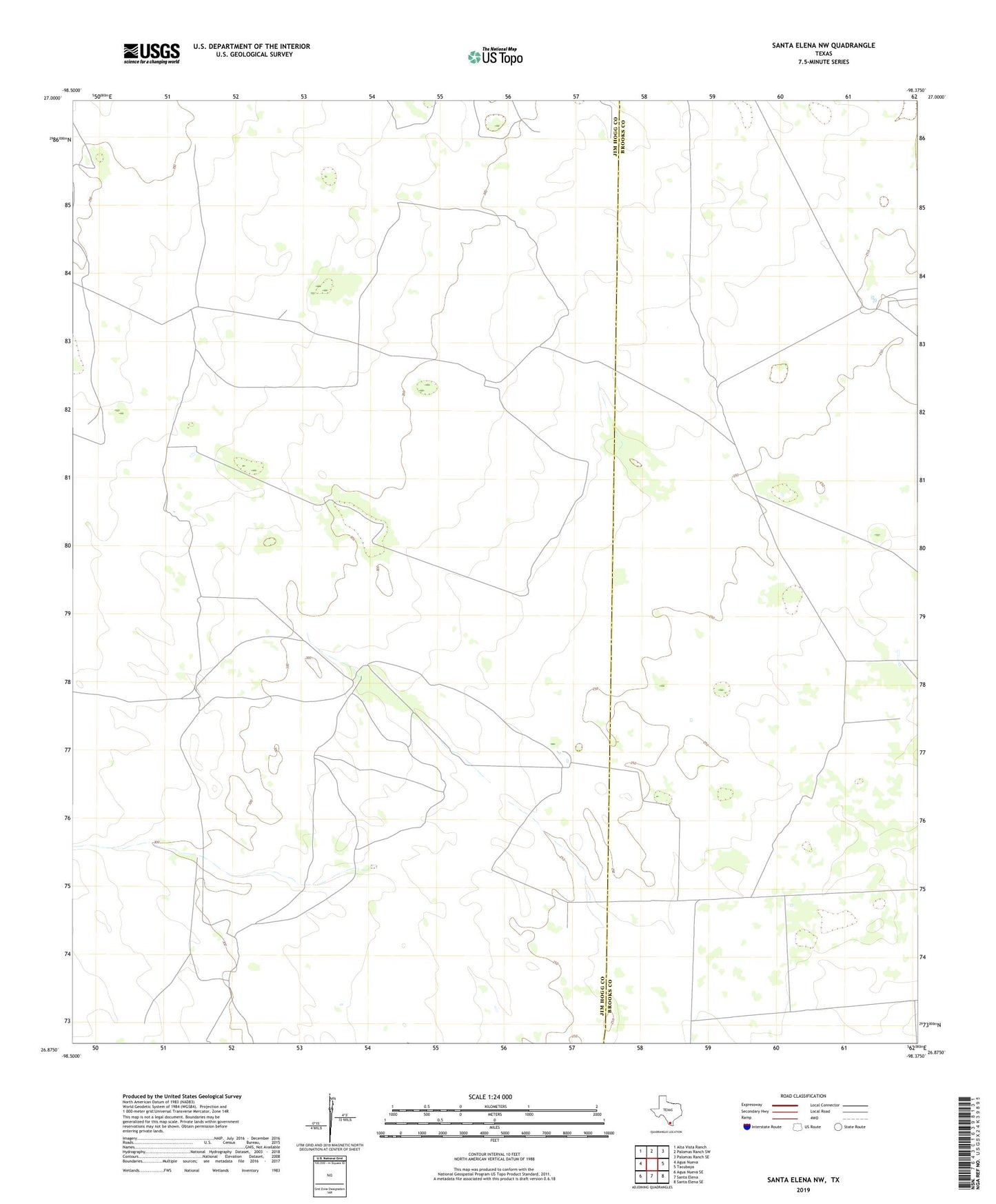 Santa Elena NW Texas US Topo Map Image