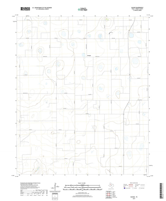 Savage Texas US Topo Map Image