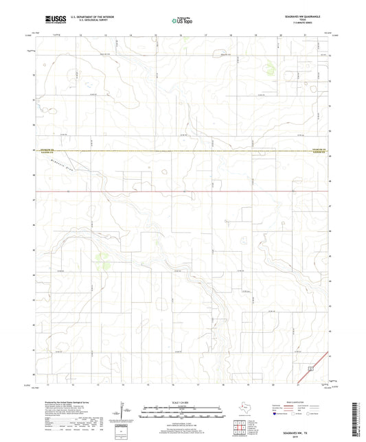 Seagraves NW Texas US Topo Map Image