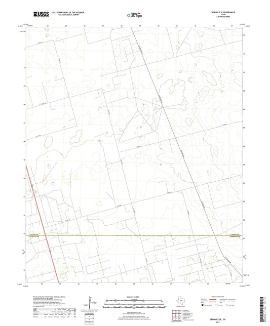 Seminole SE Texas US Topo Map Image