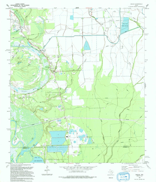 Classic USGS Shiloh Texas 7.5'x7.5' Topo Map Image