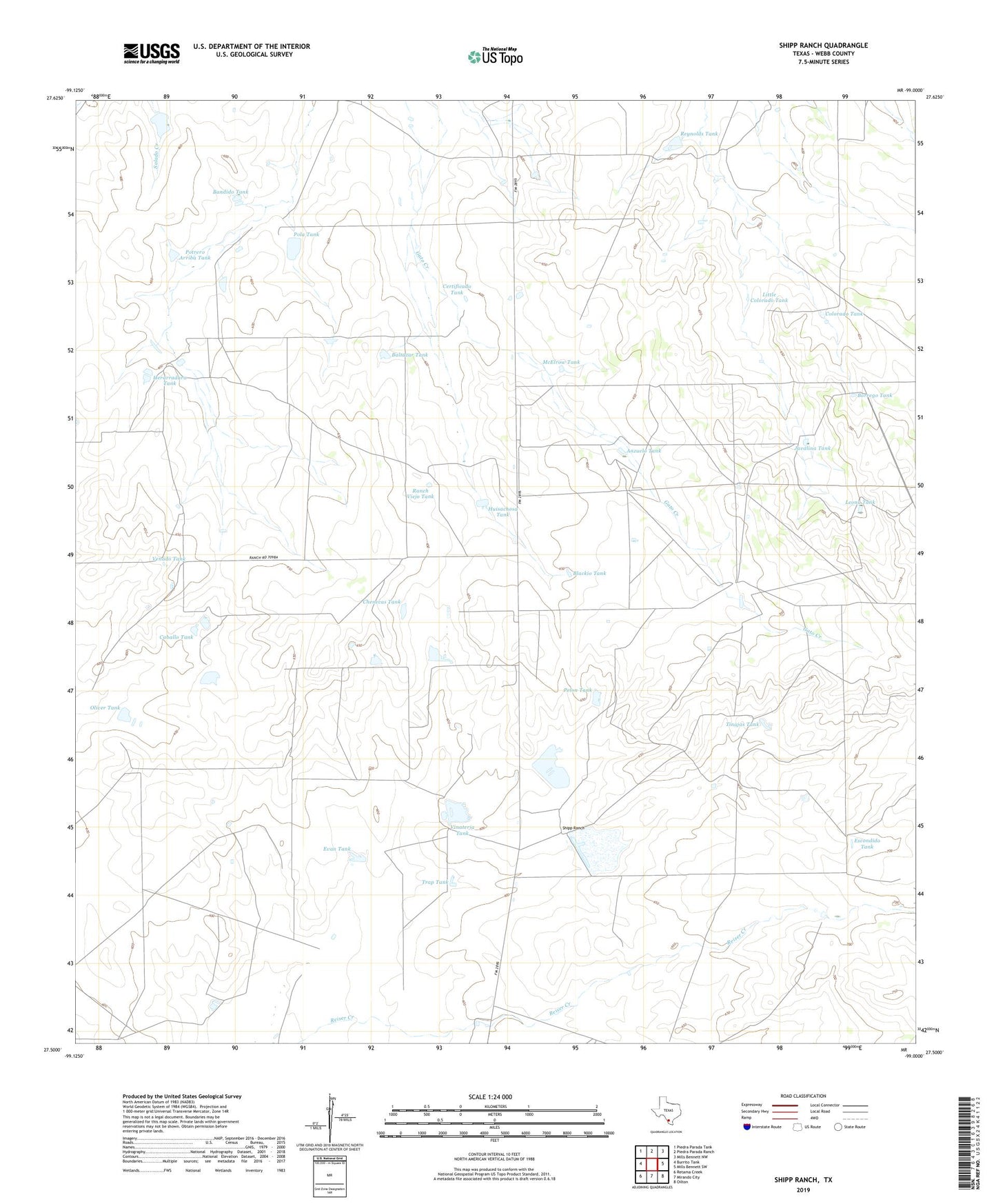 Shipp Ranch Texas US Topo Map Image