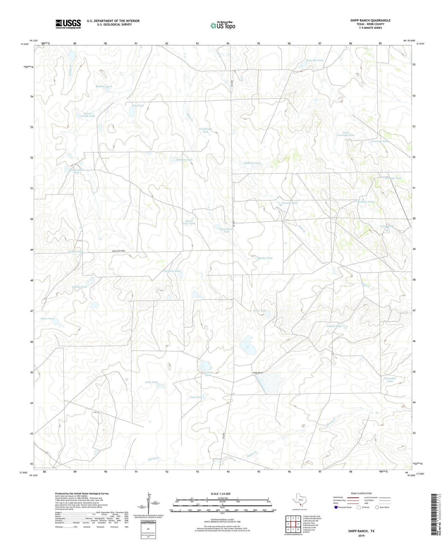 Shipp Ranch Texas US Topo Map Image