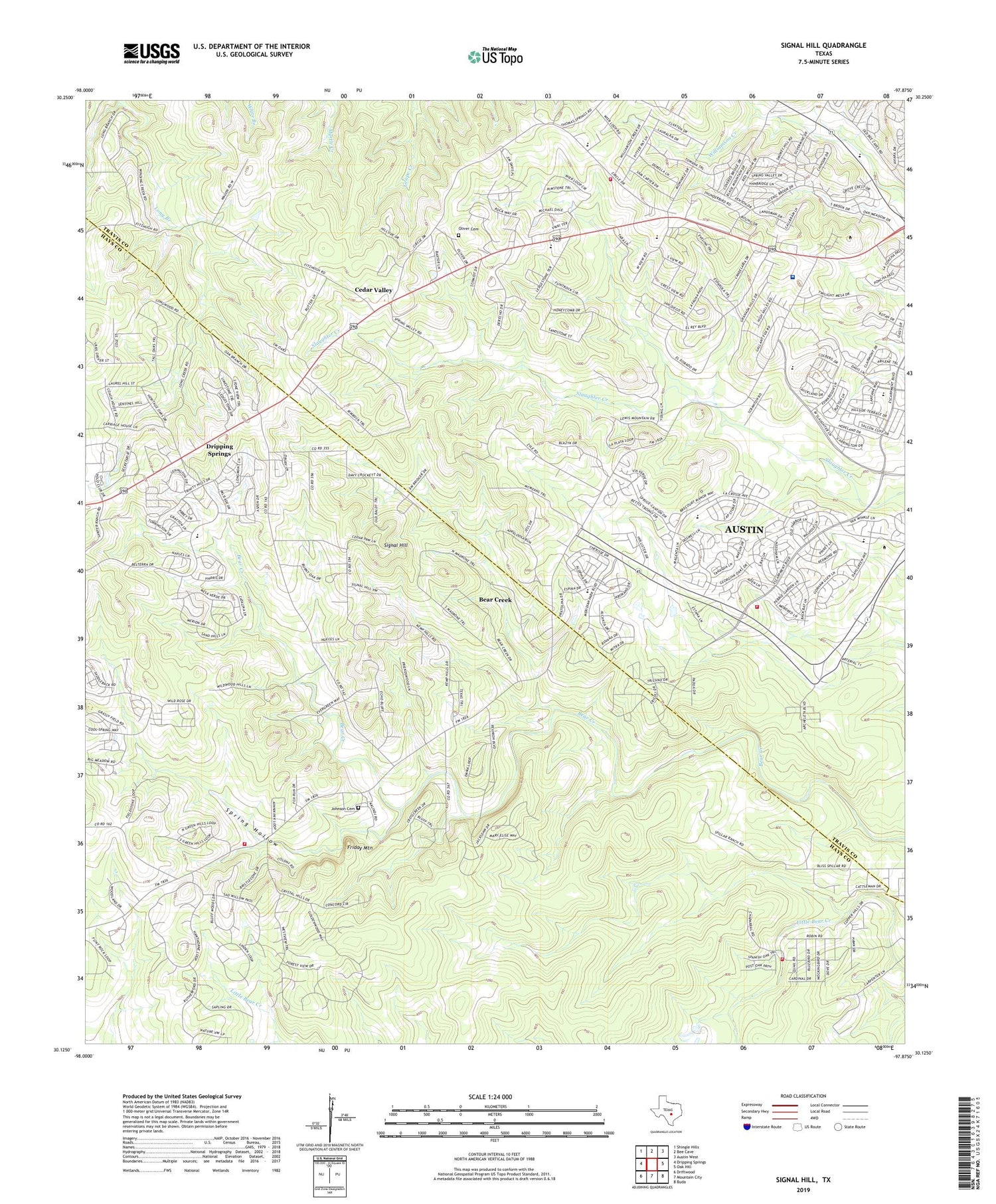 Signal Hill Texas US Topo Map Image