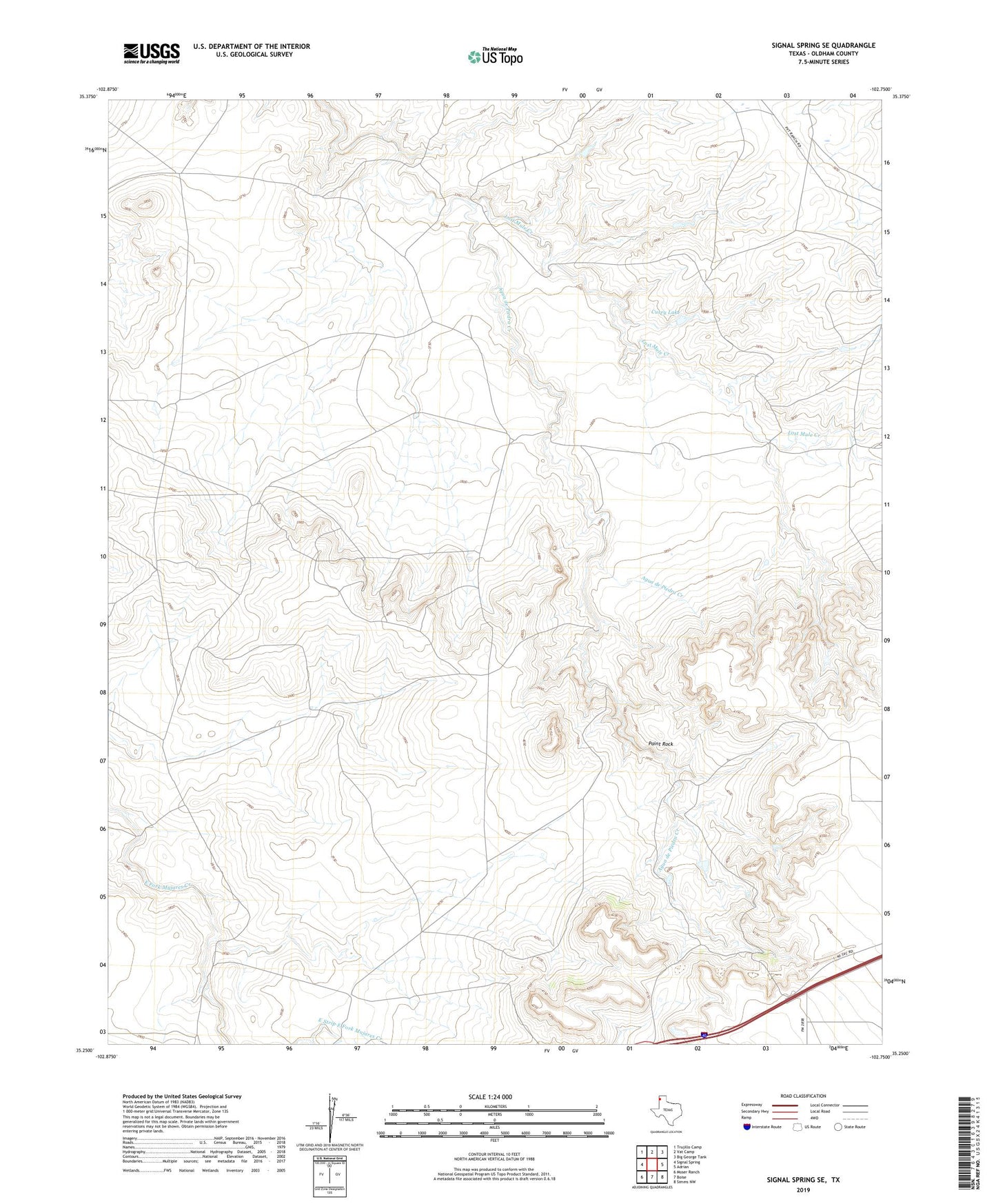 Signal Spring SE Texas US Topo Map Image