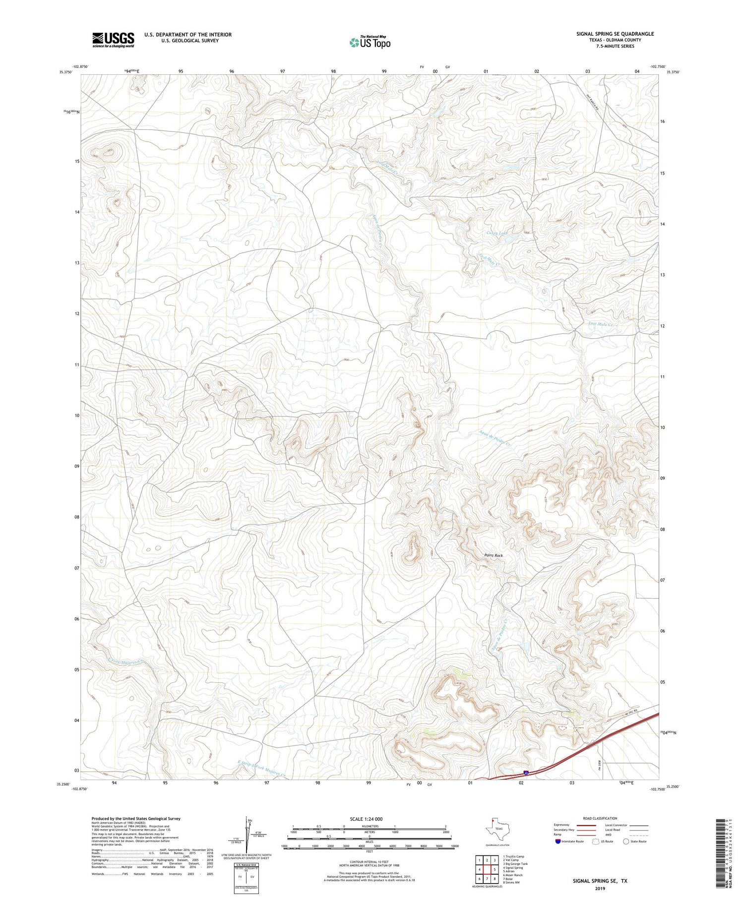 Signal Spring SE Texas US Topo Map Image