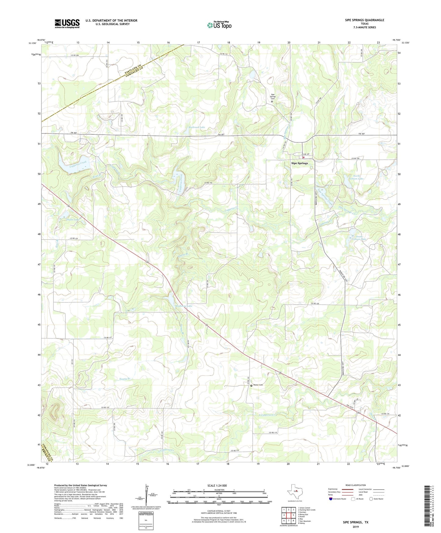 Sipe Springs Texas US Topo Map Image
