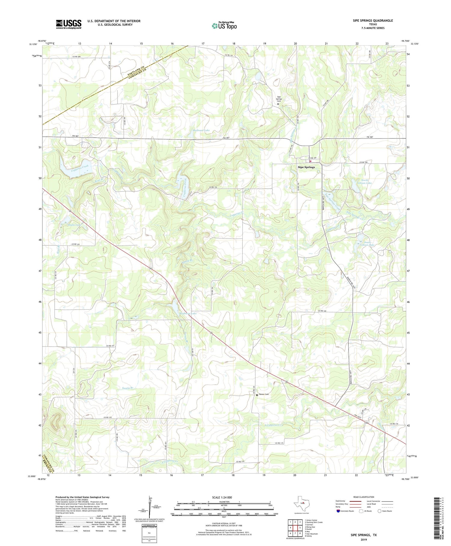 Sipe Springs Texas US Topo Map Image