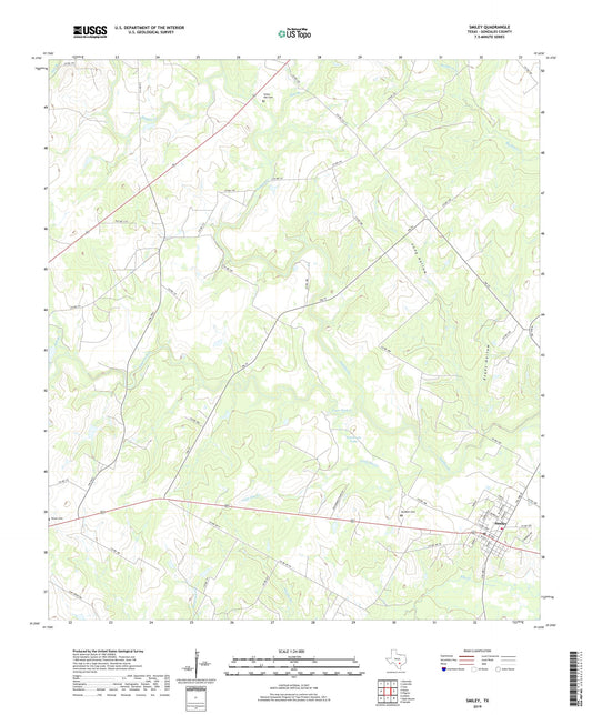 Smiley Texas US Topo Map Image